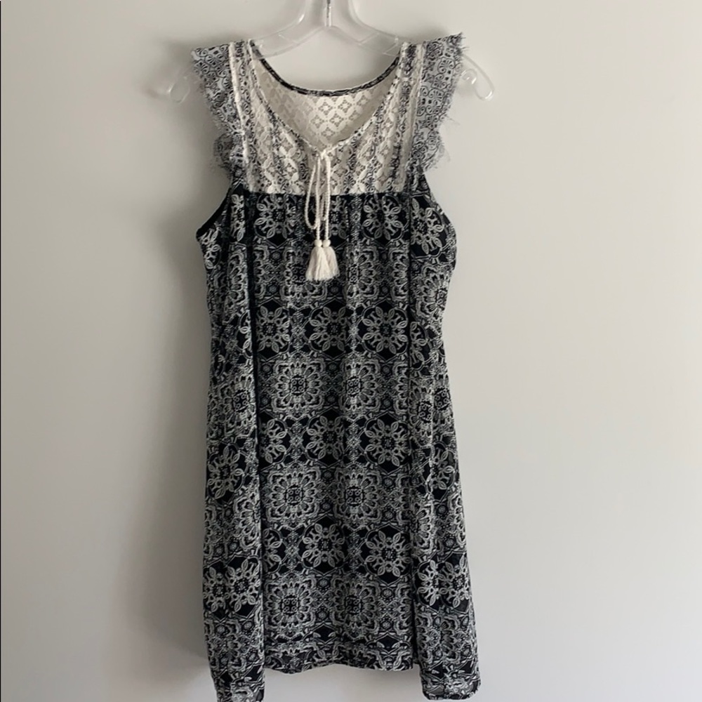 Black and White Floral Dress